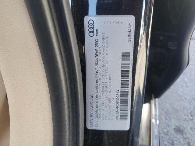 WAUDFAFCXFN028131 - 2015 AUDI A6 PREMIUM PLUS შავი ფოტო 12