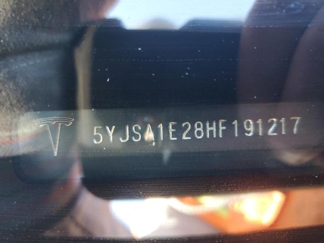 5YJSA1E28HF191217 - 2017 TESLA MODEL S Negro foto 12