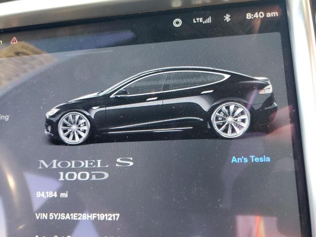 5YJSA1E28HF191217 - 2017 TESLA MODEL S Negro foto 9