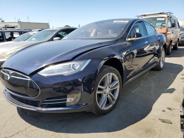 5YJSA1H13FF083314 - 2015 TESLA MODEL S 85 BLUE photo 1