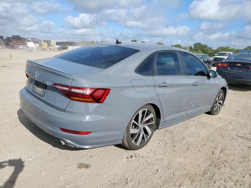 3VW5T7BUXKM197049 - 2019 VOLKSWAGEN JETTA GLI Մոխրագույն լուսանկար 3
