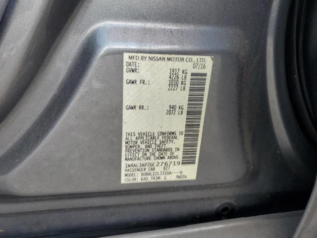 1N4AL3AP2GC276719 - 2016 NISSAN ALTIMA 2.5 ნაცრისფერი ფოტო 12