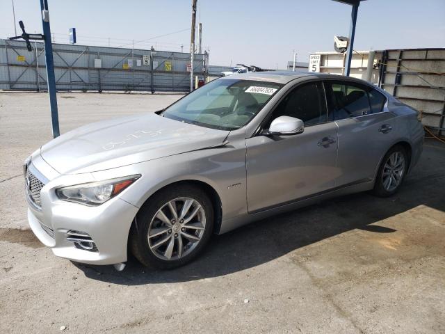 JN1AV7APXEM691101 - 2014 INFINITI Q50 HYBRID PREMIUM SILVER photo 1