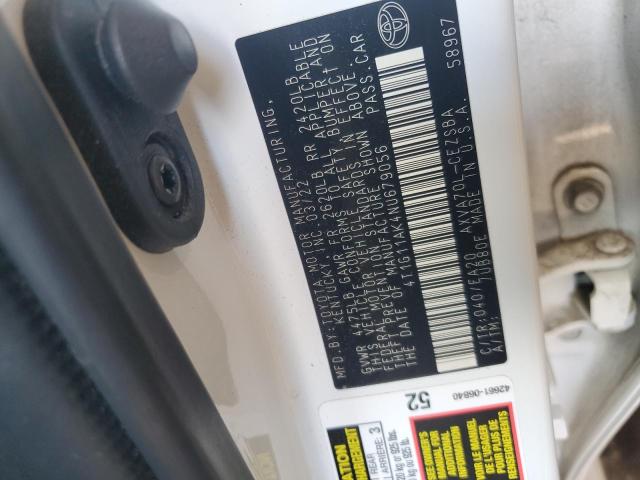 4T1G11AK4NU679056 - 2022 TOYOTA CAMRY SE WHITE photo 12