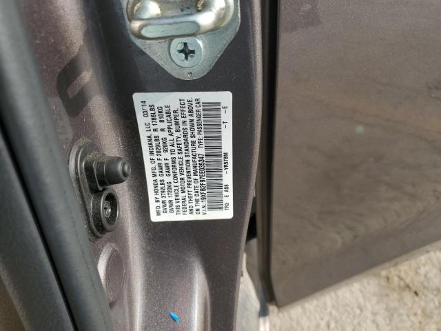 19XFB2F97EE035347 - 2014 HONDA CIVIC EXL GRAY photo 12