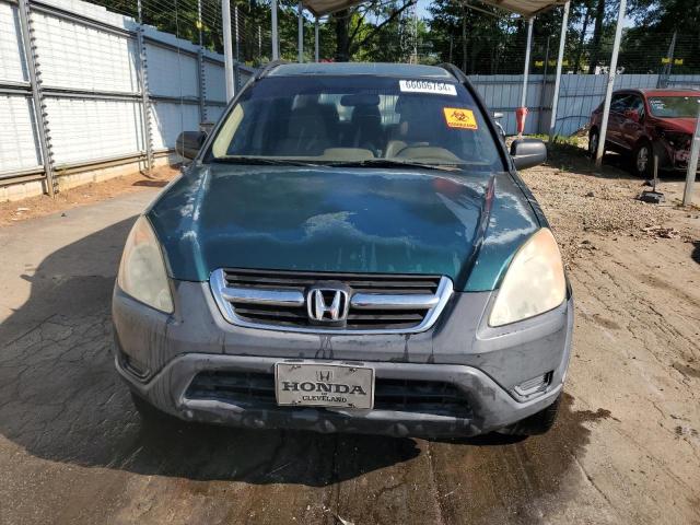 JHLRD68402C018136 - 2002 HONDA CR-V LX GREEN photo 5