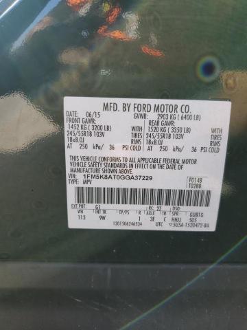 1FM5K8AT0GGA37229 - 2016 FORD EXPLORER POLICE INTERCEPTOR 黑色 照片 13