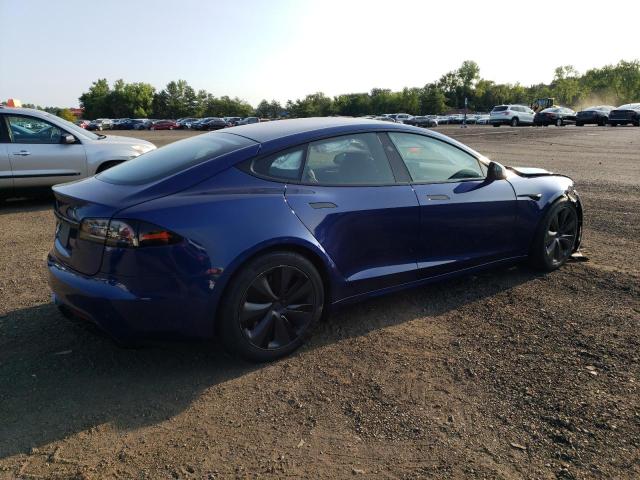 5YJSA1E56PF522093 - 2023 TESLA MODEL S أزرق صورة 3