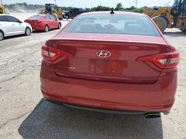 5NPE24AF6HH580721 - 2017 HYUNDAI SONATA SE RED photo 6