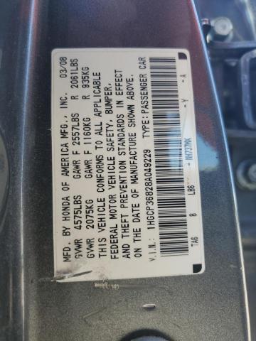 1HGCP36828A049229 - 2008 HONDA ACCORD EXL Boz foto 12