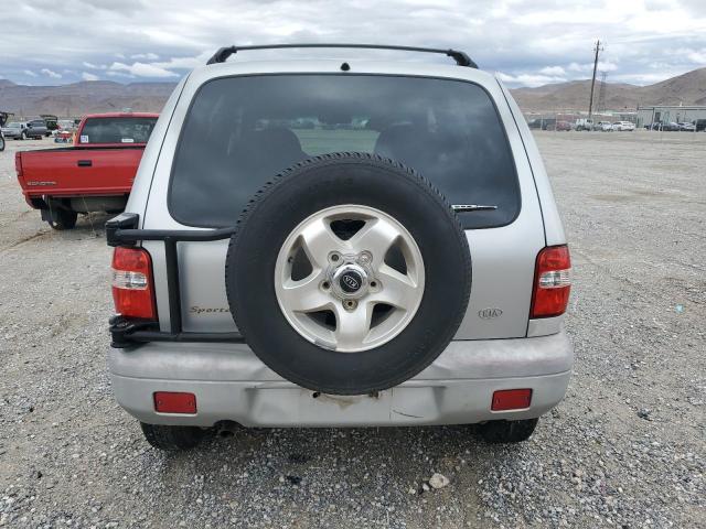 KNDJB723125105506 - 2002 KIA SPORTAGE SILVER photo 6