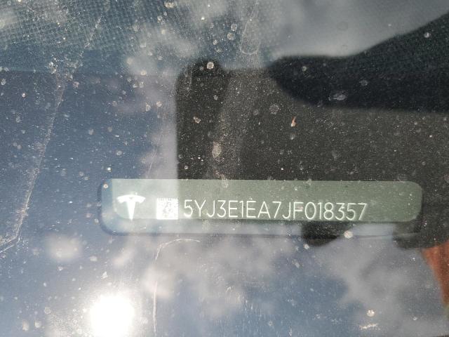 5YJ3E1EA7JF018357 - 2018 TESLA MODEL 3 Beyaz fotoğraf 12