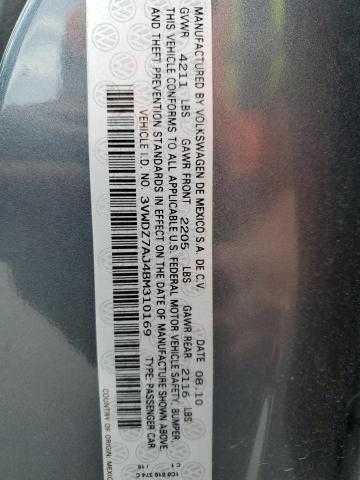 3VWDZ7AJ4BM310169 - 2011 VOLKSWAGEN JETTA SE GRAY photo 13