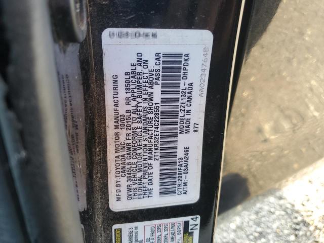 2T1KR32E74C228551 - 2004 TOYOTA COROLLA MA XR BLACK photo 12