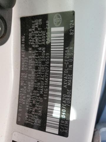 4T1G11AK7PU776559 - 2023 TOYOTA CAMRY SE NIGHT SHADE WHITE photo 12