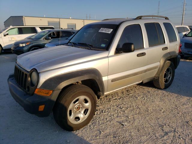 1J4GK48K57W542105 - 2007 JEEP LIBERTY SPORT SILVER photo 1