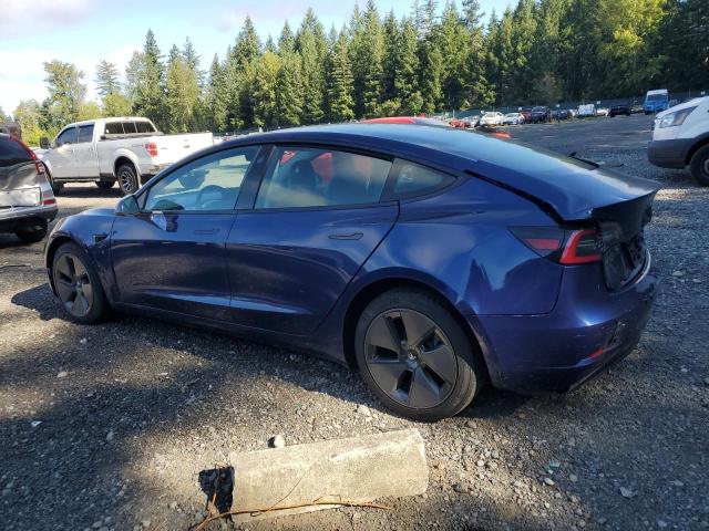 5YJ3E1EAXMF939430 - 2021 TESLA MODEL 3 蓝色 照片 2