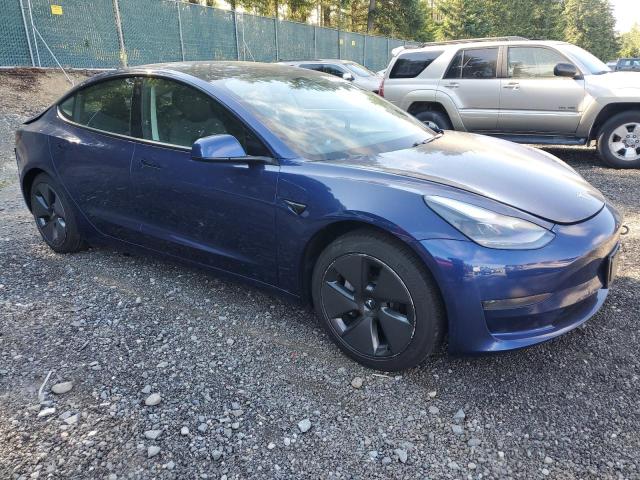 5YJ3E1EAXMF939430 - 2021 TESLA MODEL 3 蓝色 照片 4