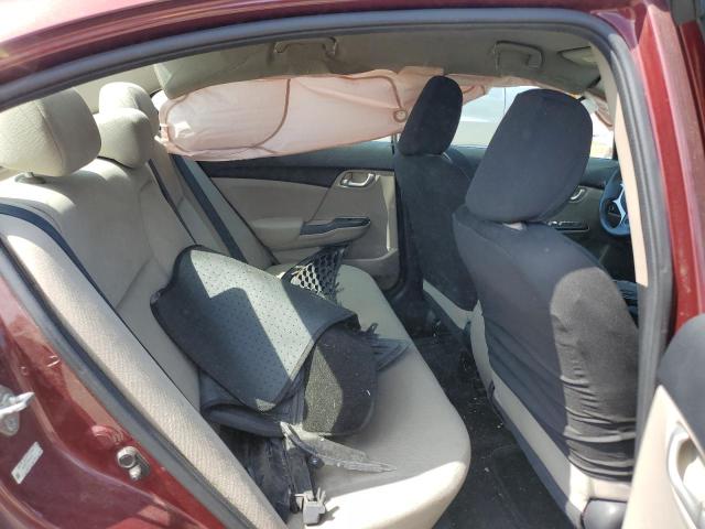 2HGFB2F52DH602467 - 2013 HONDA CIVIC LX BURGUNDY photo 10