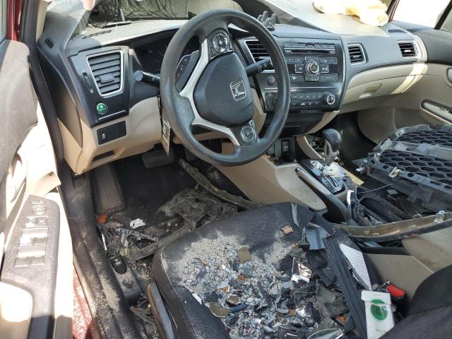 2HGFB2F52DH602467 - 2013 HONDA CIVIC LX BURGUNDY photo 8