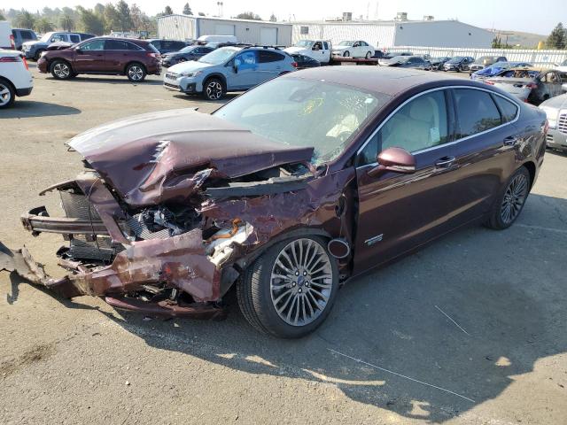 3FA6P0SU1HR380330 - 2017 FORD FUSION TITANIUM PHEV BURGUNDY photo 1