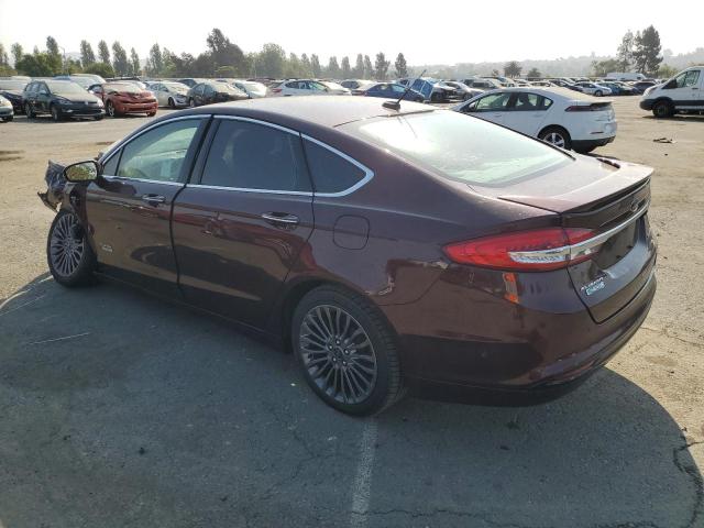 3FA6P0SU1HR380330 - 2017 FORD FUSION TITANIUM PHEV BURGUNDY photo 2