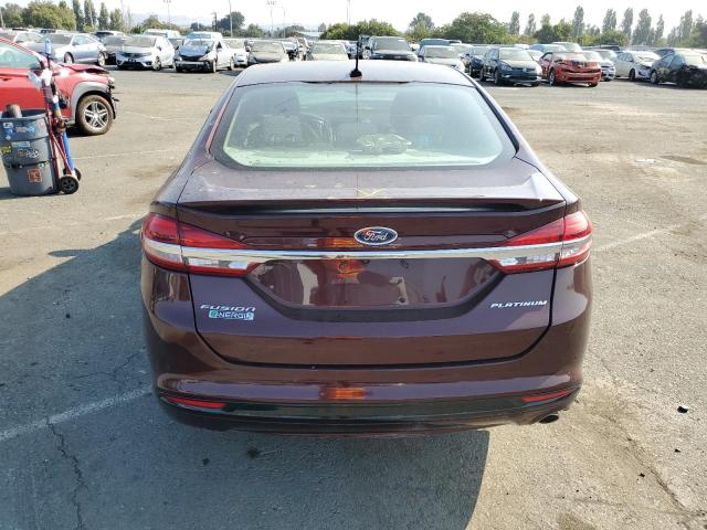 3FA6P0SU1HR380330 - 2017 FORD FUSION TITANIUM PHEV BURGUNDY photo 6