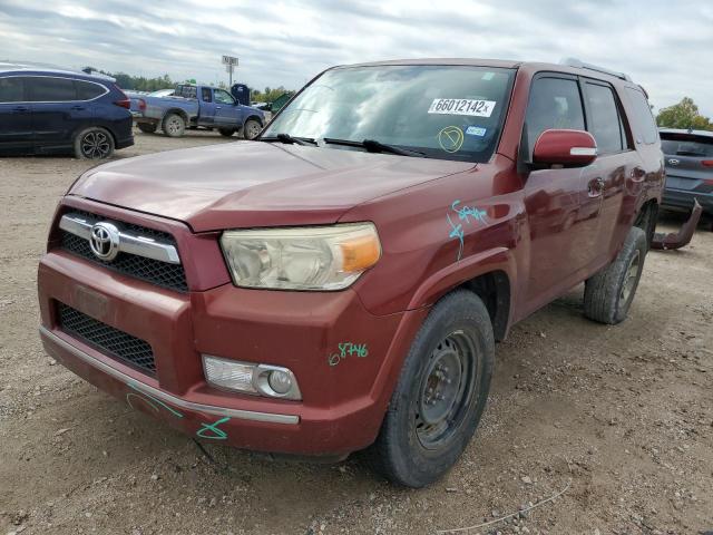 JTEZU5JR2B5014599 - 2011 TOYOTA 4RUNNER SR5 BURGUNDY photo 2