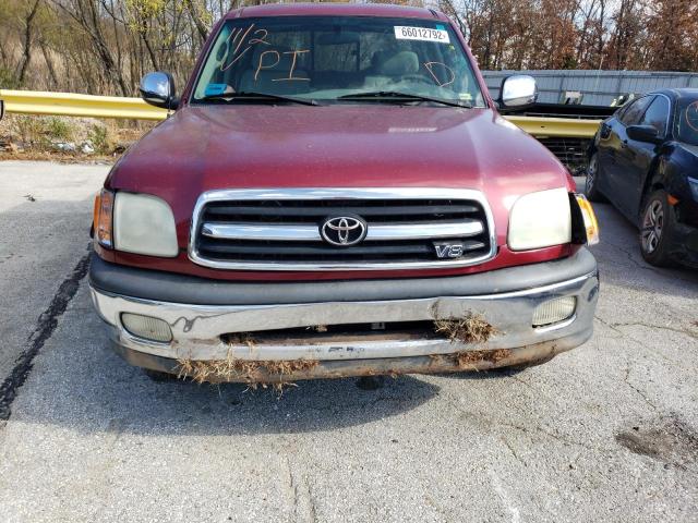 5TBBT4412YS084365 - 2000 TOYOTA TUNDRA ACCESS CAB MAROON photo 9