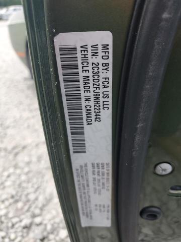 2C3CDZFJ9NH223442 - 2022 DODGE CHALLENGER R/T SCAT PACK GREEN photo 12