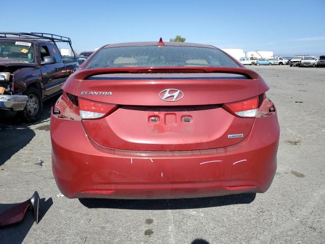 KMHDH4AE1DU704620 - 2013 HYUNDAI ELANTRA GLS RED photo 6