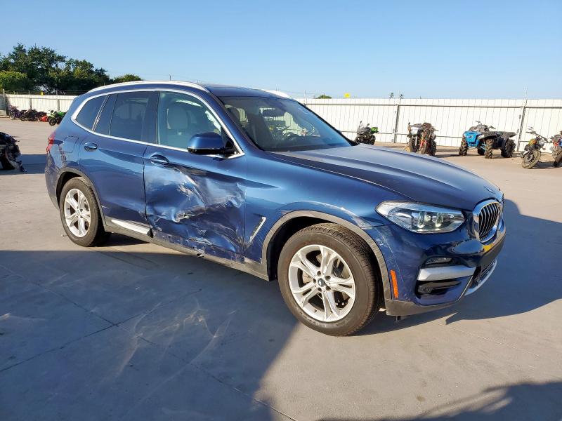 5UXTY3C00L9D42231 - 2020 BMW X3 SDRIVE30I BLUE photo 4