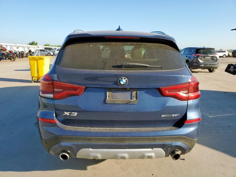 5UXTY3C00L9D42231 - 2020 BMW X3 SDRIVE30I BLUE photo 6