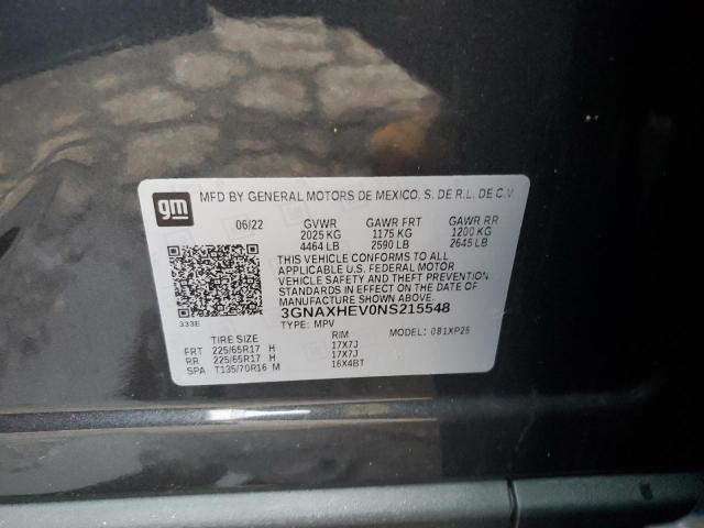 3GNAXHEV0NS215548 - 2022 CHEVROLET EQUINOX LS CHARCOAL photo 13