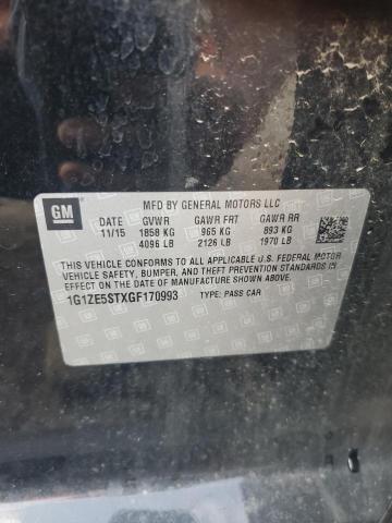 1G1ZE5STXGF170993 - 2016 CHEVROLET MALIBU LT BLACK photo 13