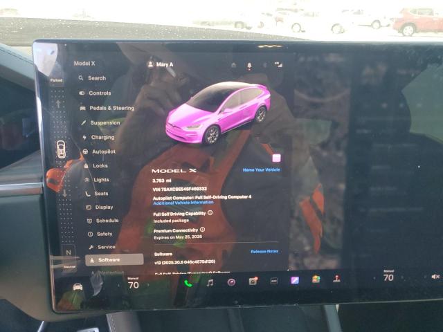 7SAXCBE54SF469332 - 2025 TESLA MODEL X SILVER photo 9