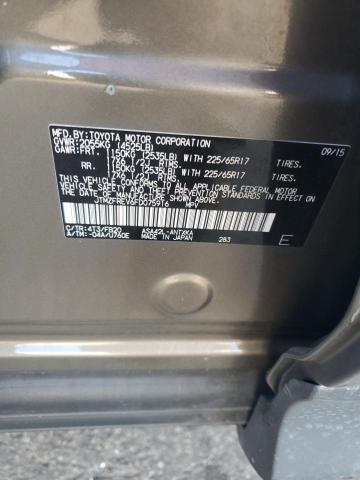 JTMZFREV6FD075916 - 2015 TOYOTA RAV4 LE GRAY photo 13