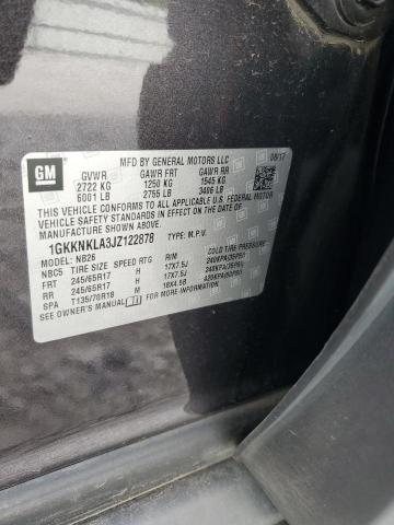 1GKKNKLA3JZ122878 - 2018 GMC ACADIA SLE GRAY photo 13