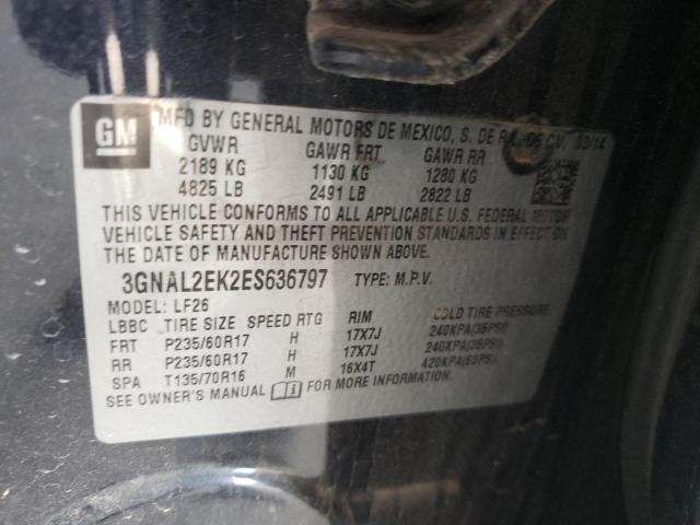 3GNAL2EK2ES636797 - 2014 CHEVROLET CAPTIVA LS 蓝色 照片 10