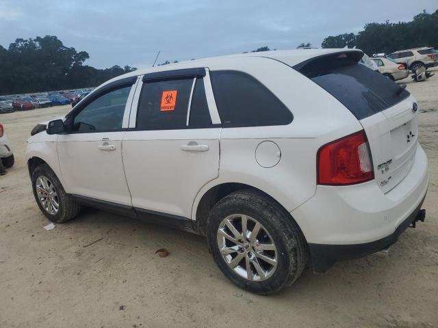 2FMDK3JC5EBB03986 - 2014 FORD EDGE SEL WHITE photo 2