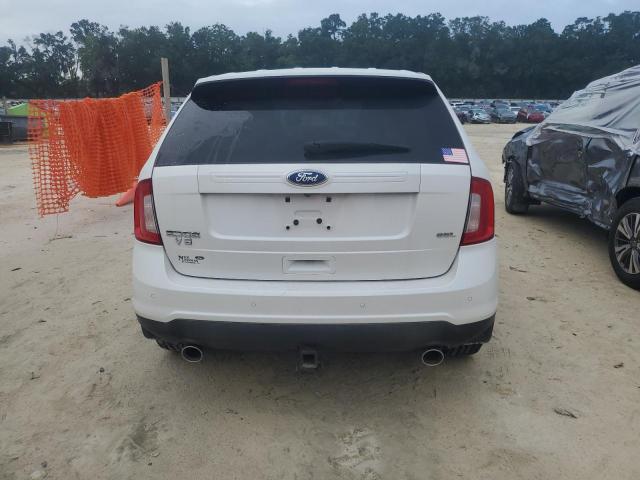2FMDK3JC5EBB03986 - 2014 FORD EDGE SEL WHITE photo 6