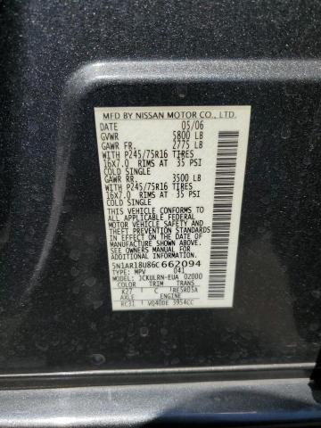 5N1AR18U86C662094 - 2006 NISSAN PATHFINDER LE 灰色 照片 13
