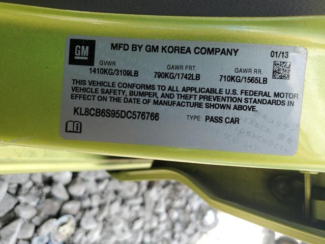 KL8CB6S95DC576766 - 2013 CHEVROLET SPARK LS GREEN photo 12