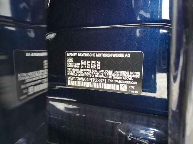 WBY73AW04PFP33371 - 2023 BMW I4 EDRIVE 40 BLUE photo 12