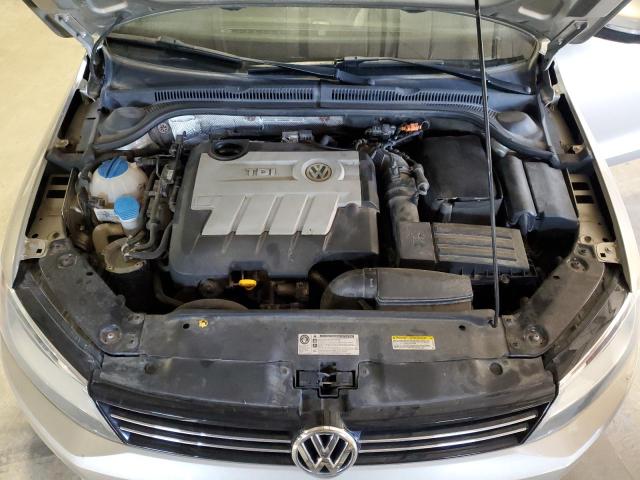 3VWLL7AJXEM283061 - 2014 VOLKSWAGEN JETTA TDI GRAY photo 11