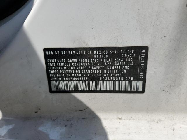 3VW7M7BU0PM009913 - 2023 VOLKSWAGEN JETTA SE თეთრი ფოტო 13