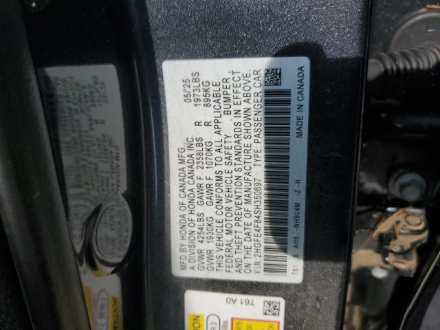 2HGFE4F84SH350697 - 2025 HONDA CIVIC SPORT 灰色 照片 12