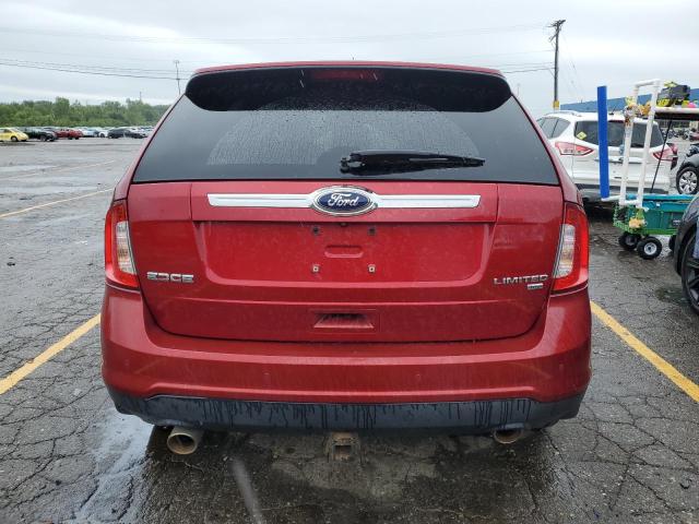 2FMDK4KC1DBB74198 - 2013 FORD EDGE LIMITED RED photo 6