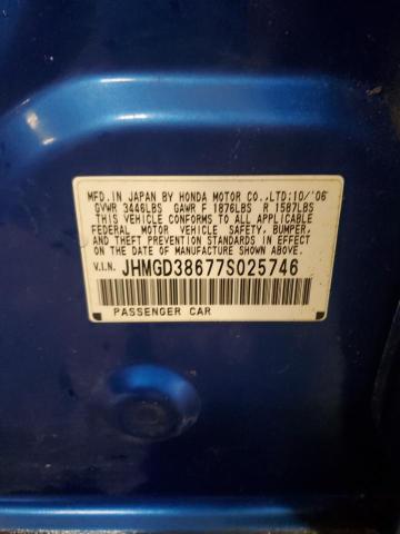 JHMGD38677S025746 - 2007 HONDA FIT S 蓝色 照片 13