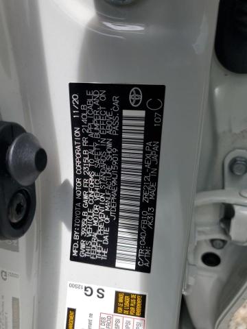 JTDEPMAE9MJ159019 - 2021 TOYOTA COROLLA LE WHITE photo 12